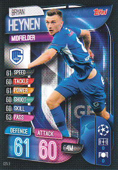 Bryan Heynen KRC Genk 2019/20 Topps Match Attax CL #GEN9